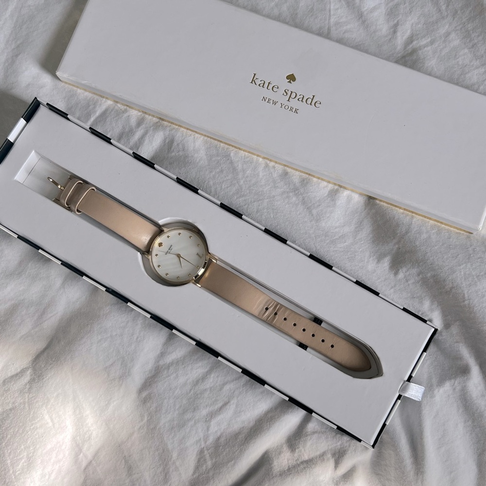 Kate spade beige leather watch